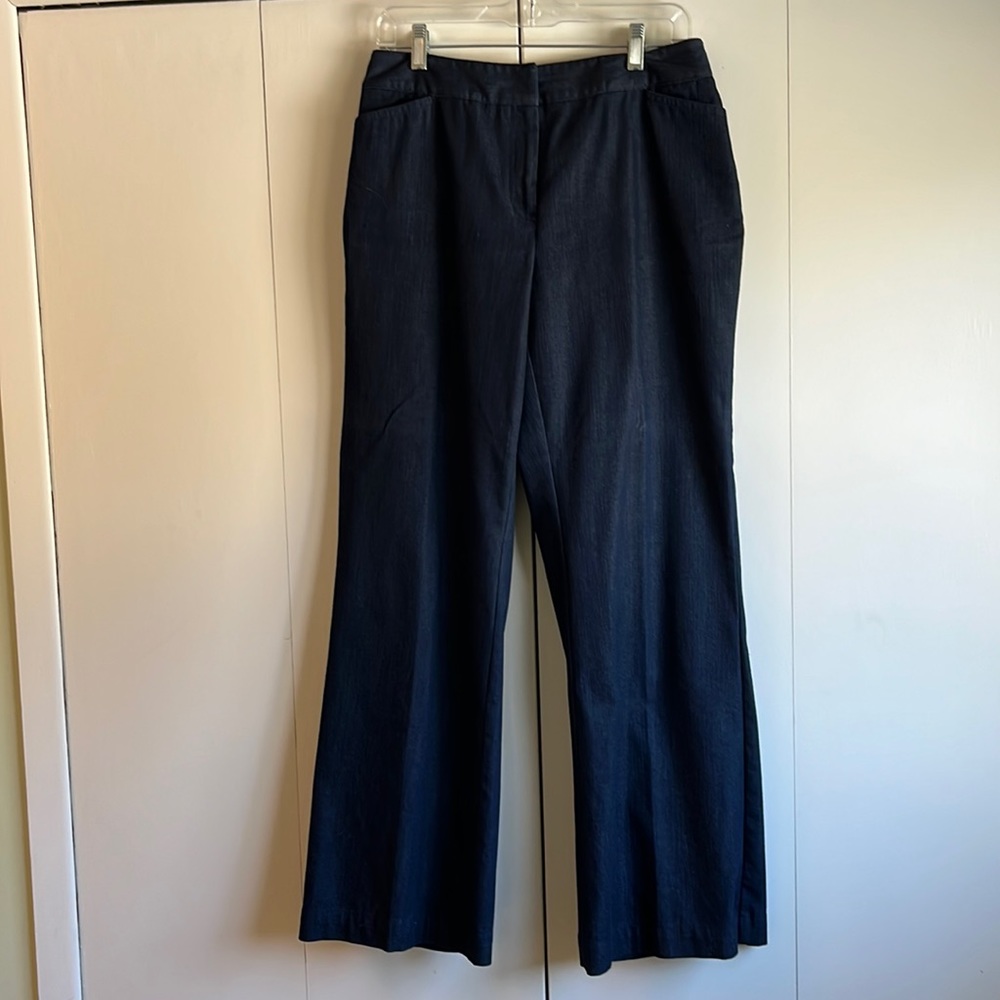 Dress pants made from blue jean material